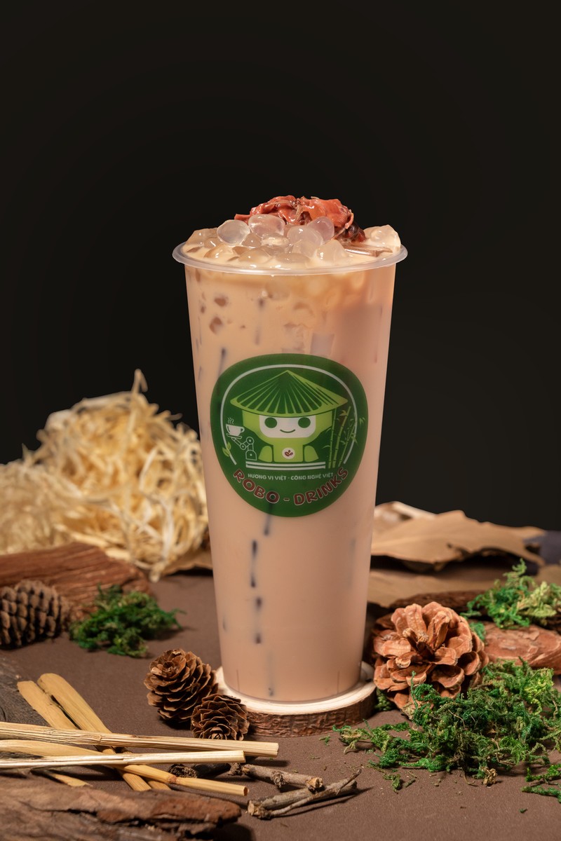 Rose pearl milk tea